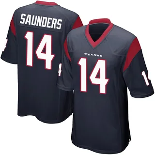 Treyvohn Saunders Houston Texans Men's Game Team Color Jersey - Navy Blue