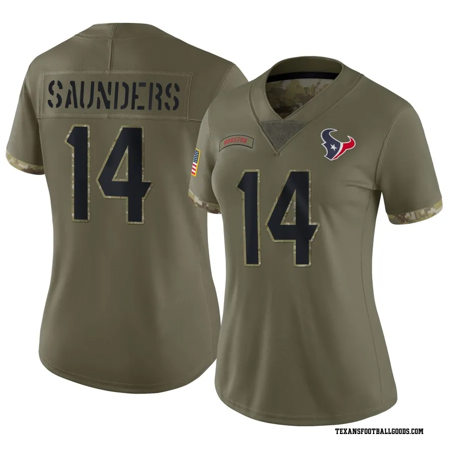 Treyvohn Saunders Houston Texans Women's Limited 2022 Salute To Service Nike Jersey - Olive