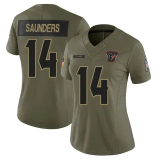 Treyvohn Saunders Houston Texans Women's Limited 2025 Salute to Service Nike Jersey - Olive