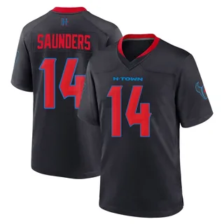 Treyvohn Saunders Houston Texans Youth Game 2nd Alternate Nike Jersey - Navy