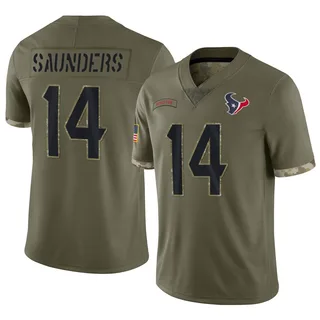 Treyvohn Saunders Houston Texans Youth Limited 2022 Salute To Service Nike Jersey - Olive