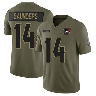 Treyvohn Saunders Houston Texans Youth Limited 2025 Salute to Service Nike Jersey - Olive
