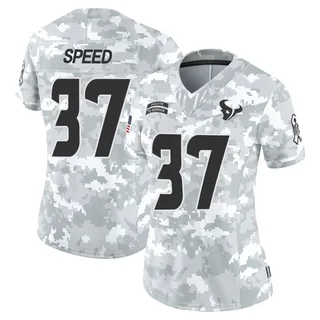 Women's Ameer Speed Houston Texans Women's Limited Arctic Camo 2024 Salute to Service Nike Jersey