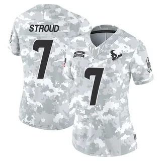 Women's C.J. Stroud Houston Texans Women's Limited Arctic Camo 2024 Salute to Service Nike Jersey