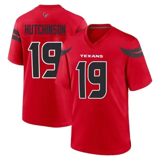 Xavier Hutchinson Houston Texans Men's Game Alternate Nike Jersey - Red
