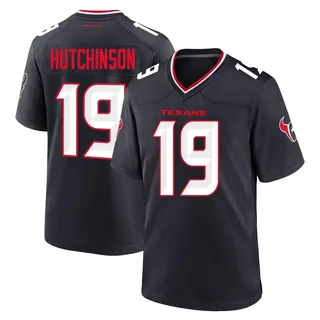 Xavier Hutchinson Houston Texans Men's Game Team Nike Jersey - Navy
