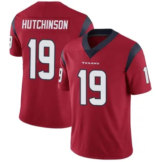 Xavier Hutchinson Houston Texans Men's Limited Alternate Vapor Untouchable Nike Jersey - Red