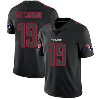 Xavier Hutchinson Houston Texans Men's Limited Nike Jersey - Black Impact