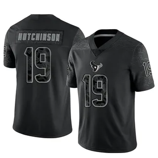 Xavier Hutchinson Houston Texans Men's Limited Reflective Nike Jersey - Black