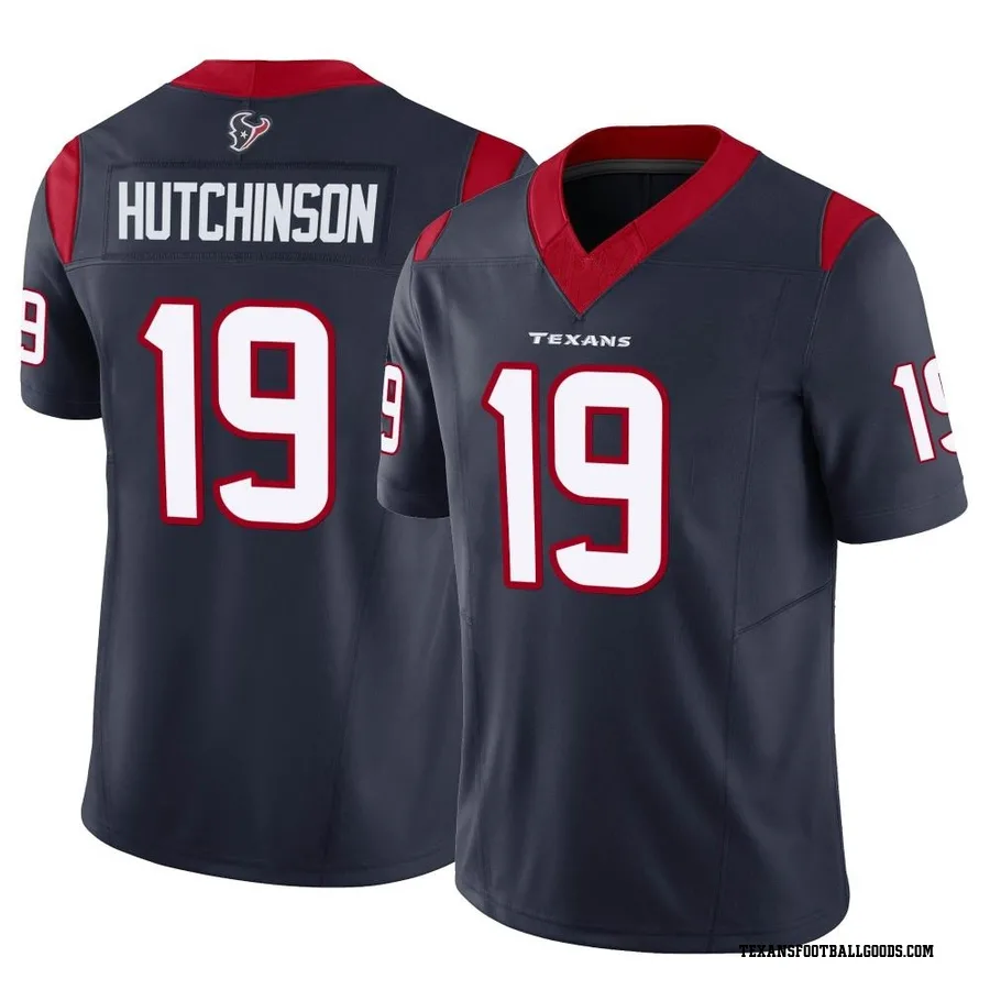 Xavier Hutchinson Houston Texans Men's Limited Vapor F.U.S.E. Nike Jersey - Navy