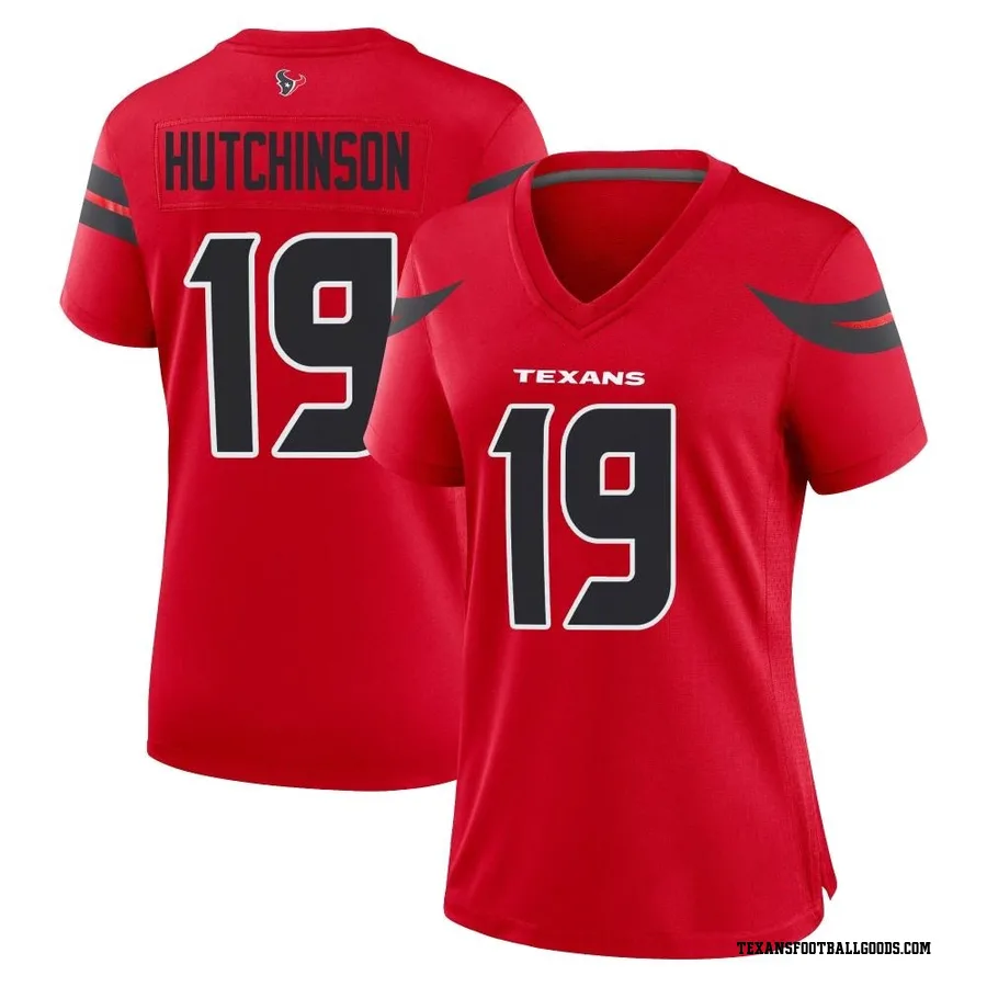 Xavier Hutchinson Houston Texans Women's Game Alternate Nike Jersey - Red