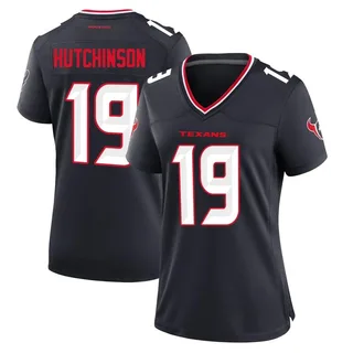 Xavier Hutchinson Houston Texans Women's Game Team Nike Jersey - Navy
