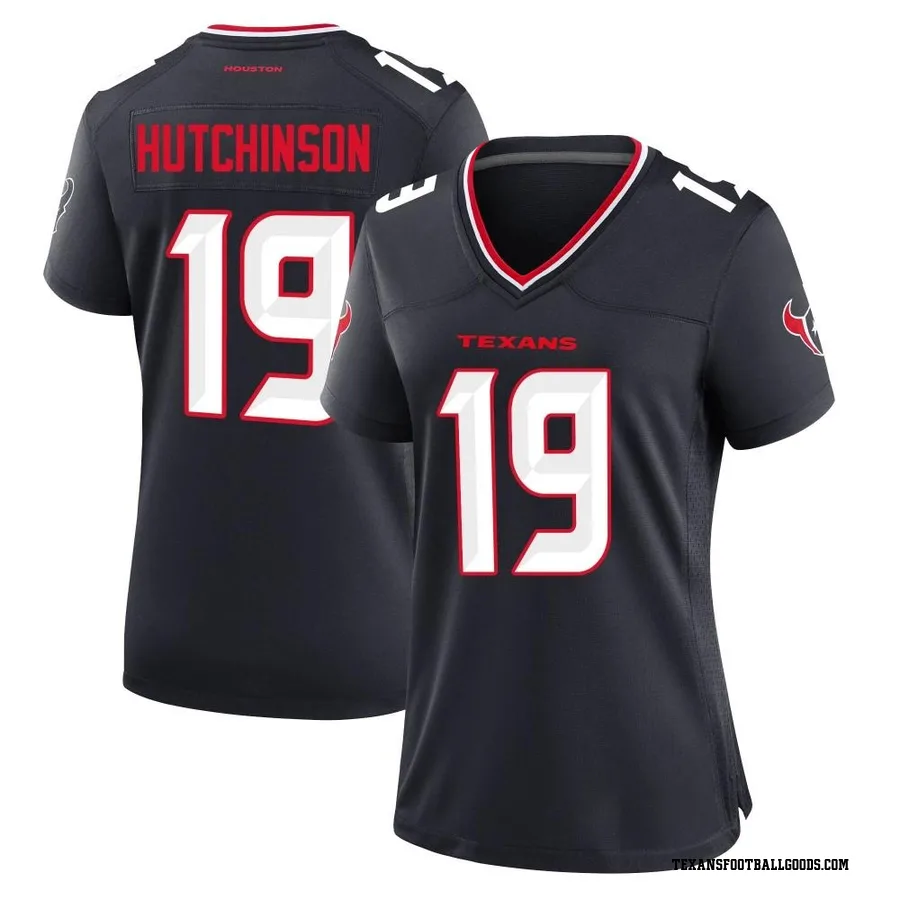 Xavier Hutchinson Houston Texans Women's Game Team Nike Jersey - Navy