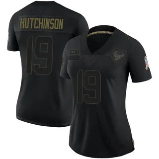 Xavier Hutchinson Houston Texans Women's Limited 2020 Salute To Service Nike Jersey - Black