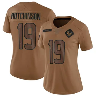 Xavier Hutchinson Houston Texans Women's Limited 2023 Salute To Service Nike Jersey - Brown