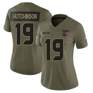 Xavier Hutchinson Houston Texans Women's Limited 2025 Salute to Service Nike Jersey - Olive