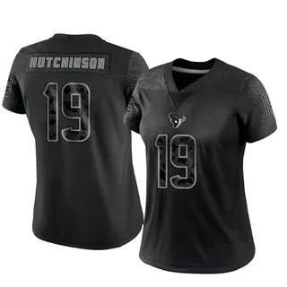 Xavier Hutchinson Houston Texans Women's Limited Reflective Nike Jersey - Black