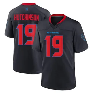 Xavier Hutchinson Houston Texans Youth Game 2nd Alternate Nike Jersey - Navy
