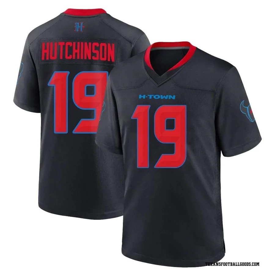 Xavier Hutchinson Houston Texans Youth Game 2nd Alternate Nike Jersey - Navy
