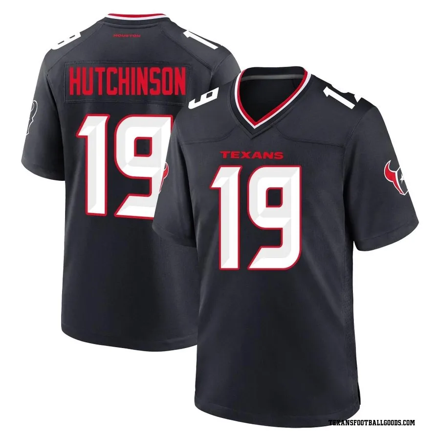 Xavier Hutchinson Houston Texans Youth Game Team Nike Jersey - Navy