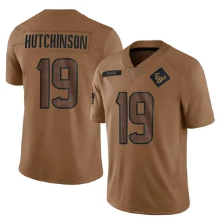 Xavier Hutchinson Houston Texans Youth Limited 2023 Salute To Service Nike Jersey - Brown